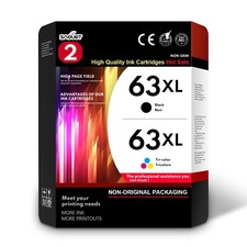 63 XL Ink Cartridge Replacement for HP 63XL Ink Cartridge OfficeJet 3830 5258