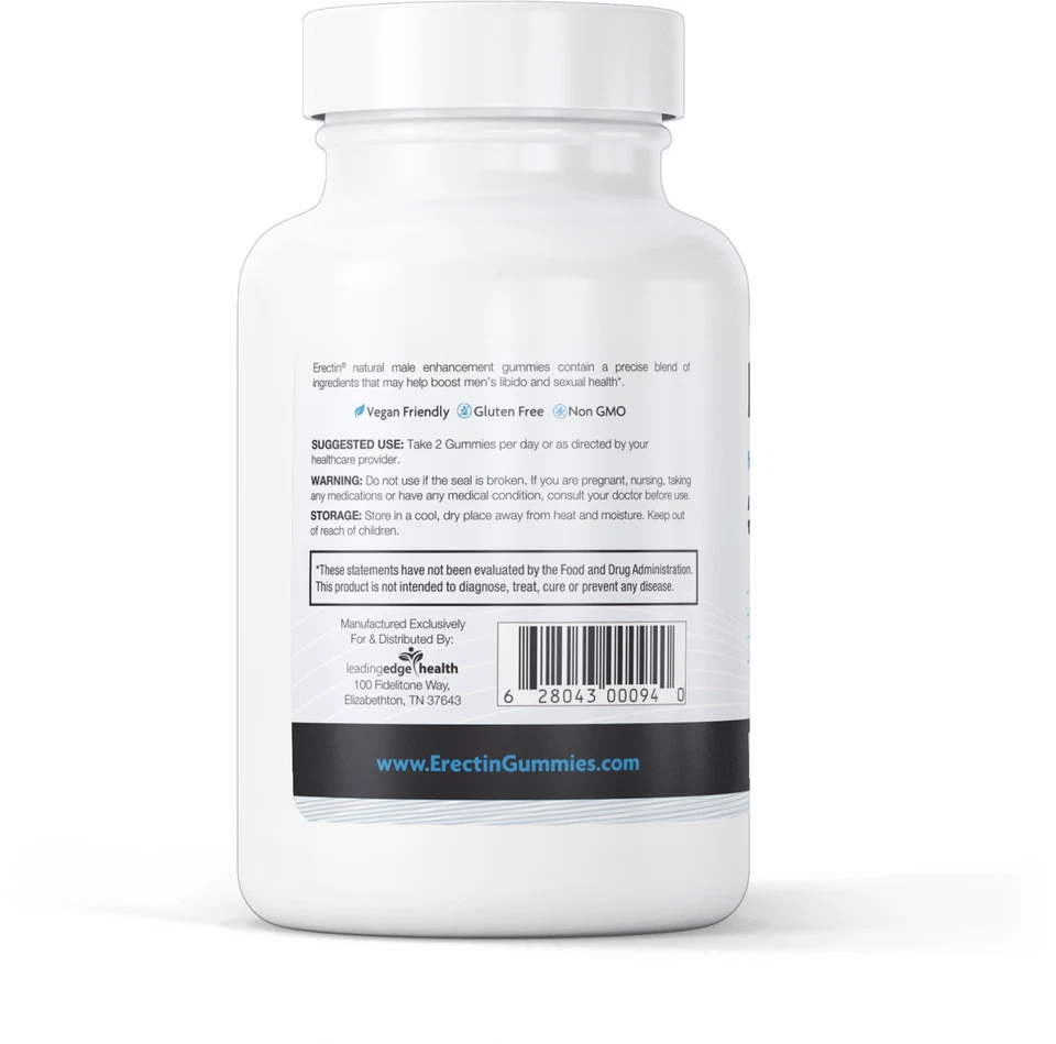 Gominolas Erectin - Gominolas de mejora masculina Soporte de refuerzo de óxido nítrico Foto 3 de 4