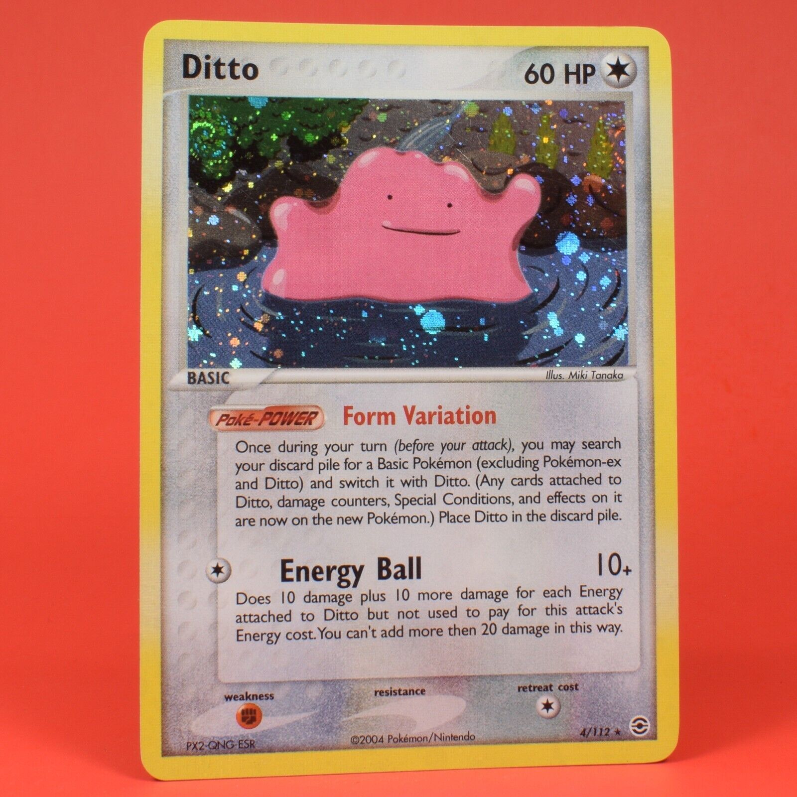 Pokemon TCG Ditto 4/112 Fire Red Leaf Green Holo Rare DM