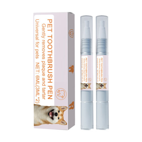 2pcs Pet Teeth Cleaning Tooth Whitening Pen Suitable For Pets Toothbrush Pen