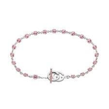 GUCCI GG Running Pink Topaz Bracelet in 18K W...
