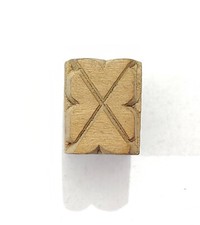 Vintage Design Related To Cross Made From Wood Type Printing Hand Made Block