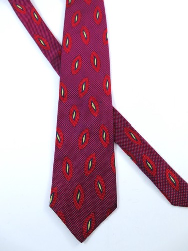 Ferrell Reed For Nordstrom Silk Necktie Handmade Woven In Switzerland Red Blue - Picture 2 of 12