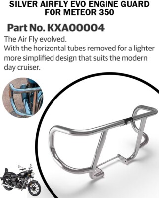 ''SILVER AIRFLY EVO ENGINE GUARD'' PASSEND FÜR ROYAL ENFIELD METEOR 350
