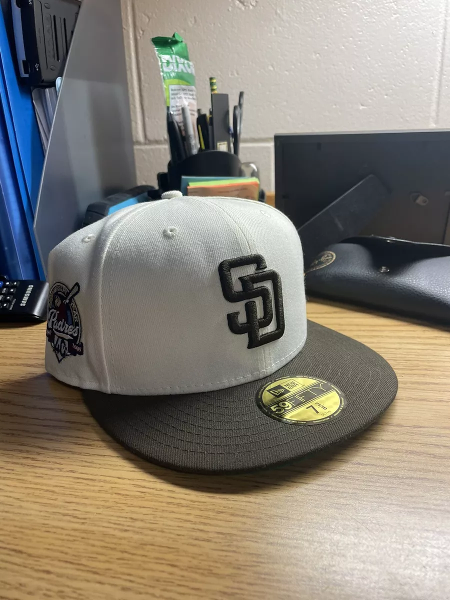New Era x Culture Kings San Diego Padres Fitted Hat (7 3/8) Cream w/ Side Patch