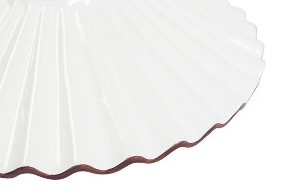 Ceramica per lampadario a sospensione ricambio sostitutivo BORDO MARRONE 30 CM - Immagine 2 di 2