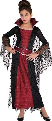 Coffin Queen Vampire Witch Suit Yourself Fancy Dress Up Halloween Child Costume.