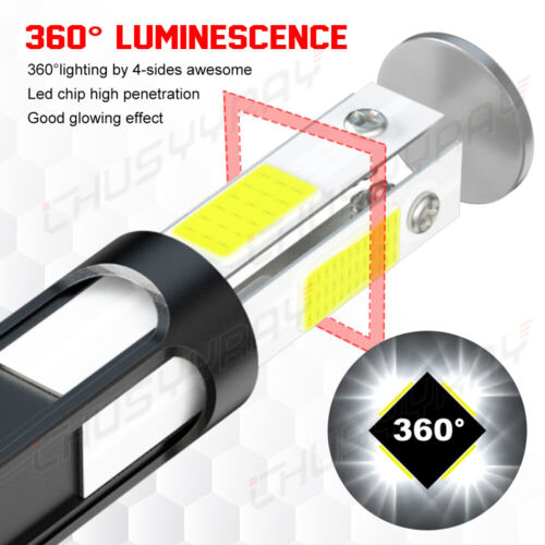 9003 H4 LED Headlight Bulbs Kit 100W 10000LM Hi/Lo Beam Super Bright White - Picture 7 of 11