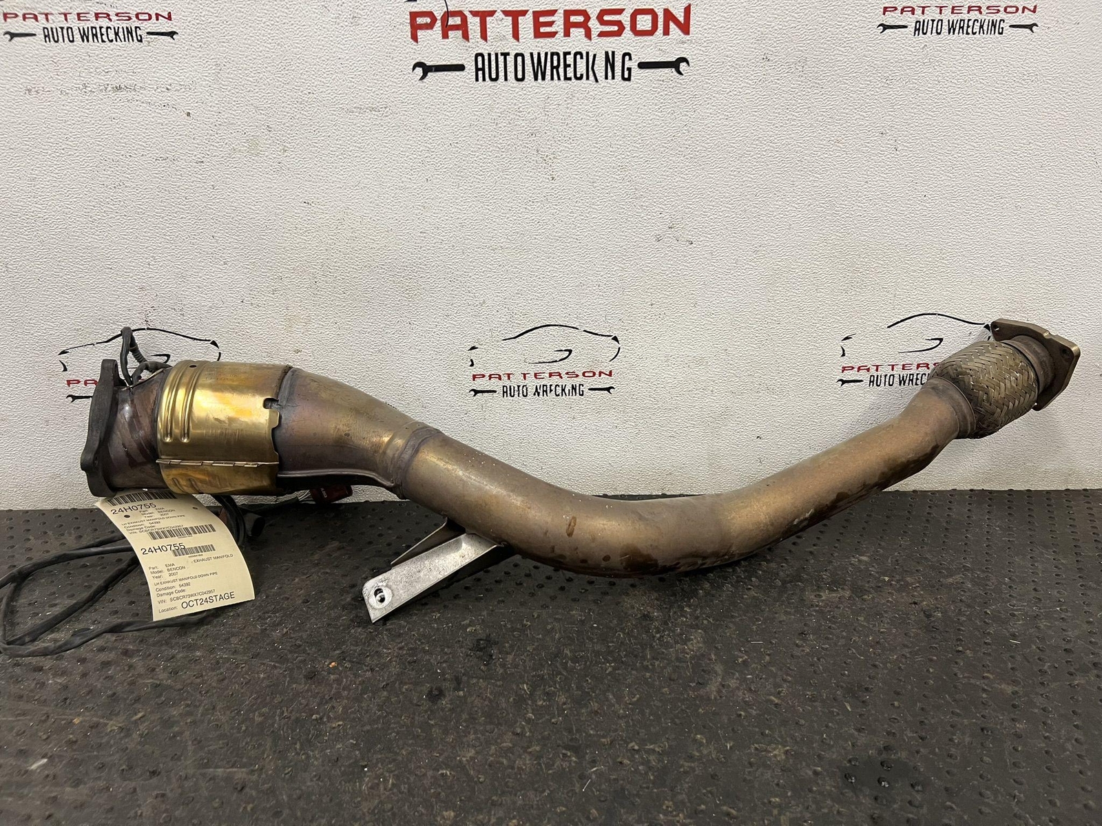 03-12 BENTLEY CONTINENTAL GT DRIVER LH EXHAUST MANIFOLD DOWN PIPE 54K 3W0253059A