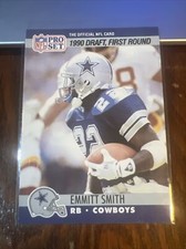 Emmitt Smith 1990 Pro Set Draft Rookie Card RC #685 HOF Cowboys. rookie card picture