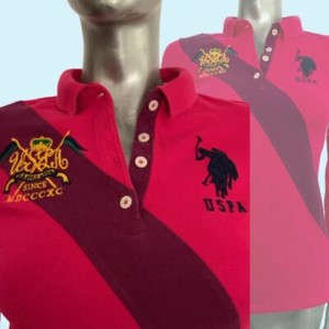 uspa pink polo shirt