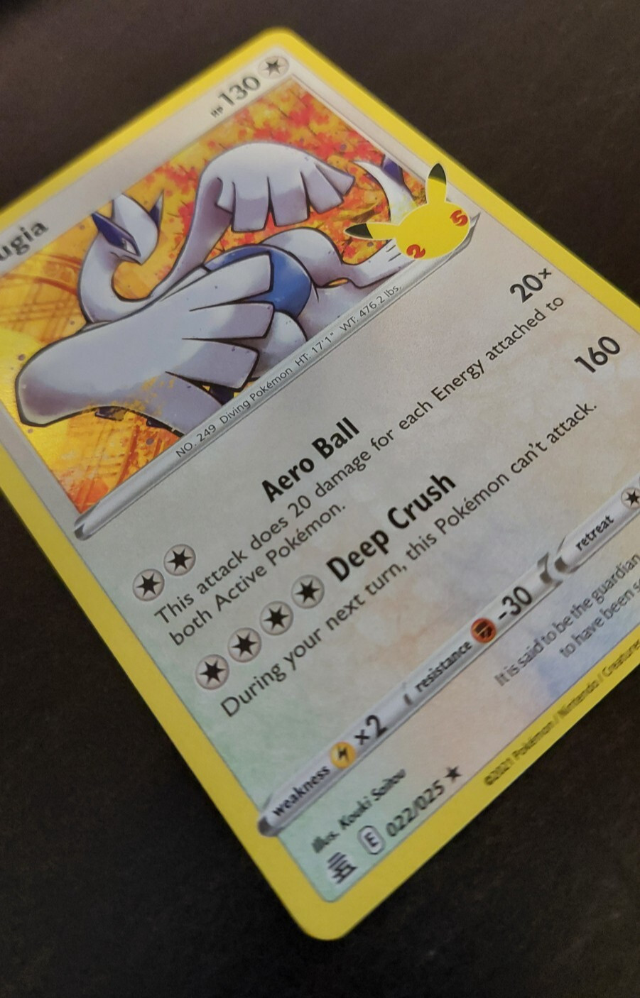 Lugia (22/25) Holographic Pokemon Card