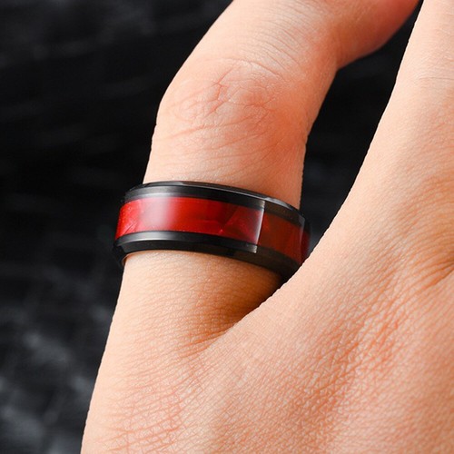 Ringe Herren Titan Stahlband Silber Damen Fashion Dragon Punk Damen+ K - Bild 8 von 18