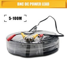 BNC DC Power DVR Video Record Extension Cable Lead CCTV Security Camera 5M-100M