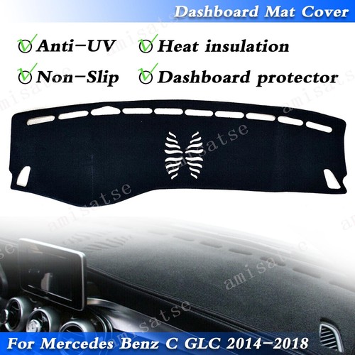 Car Black Dashboard Dash Mat Non-Slip Sun Cover Pad For Mercedes Benz C GLC AM - Picture 2 of 14