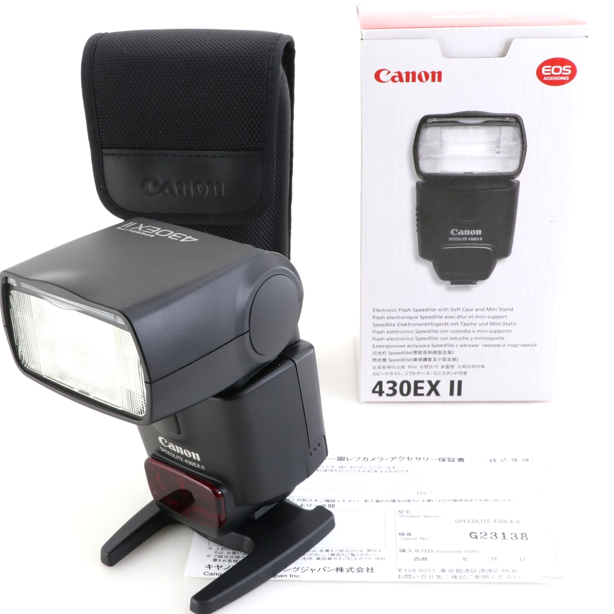 Canon SPEEDLITE 430EX II ミニスタンド、ケースつき Canon SPEEDLITE 430EX II ミニスタンド、ケースつき 【公式通販】