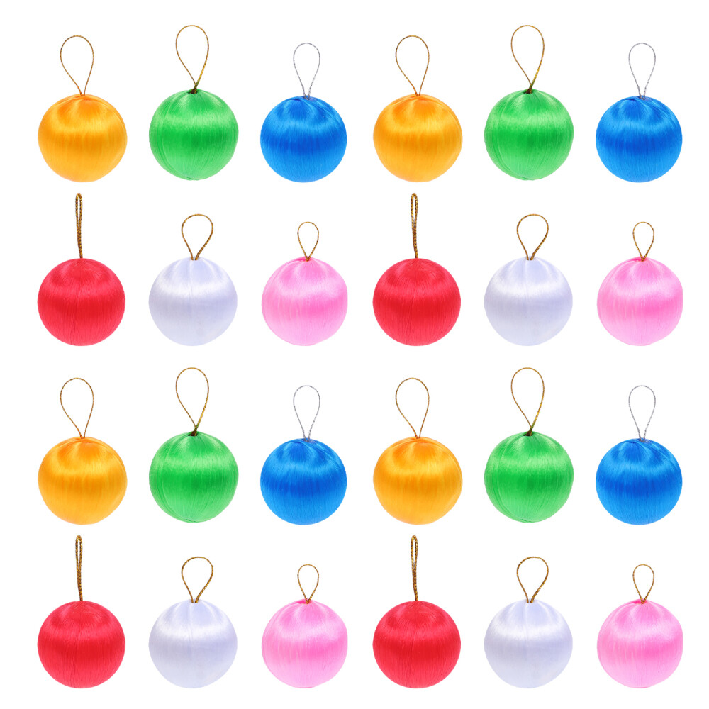 4 Packs/24PCS Christmas Inflatables Silk Ball Window Decorations