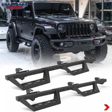 Running Boards for 2018-2025 Jeep Wrangler JL JLU 4 Door Nerf Bars Side Steps