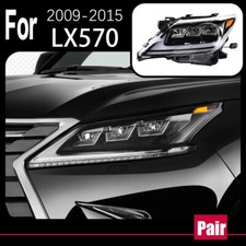 LED Headlights For Lexus LX570 2009-2015 DRL Sequential Turn Headlamps Assembly