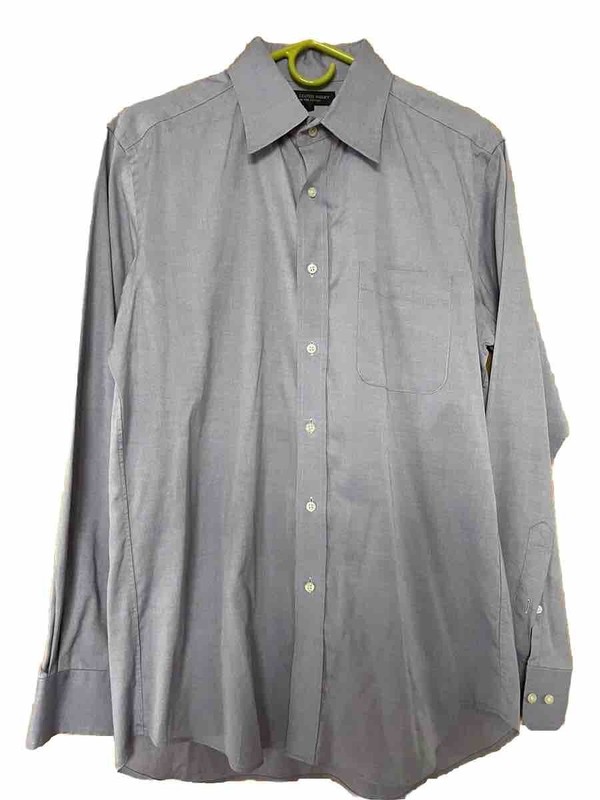 Uniqlo Men's M Long Sleeve Purplish Blue Shirt Extra Fine Cotton Free S&H