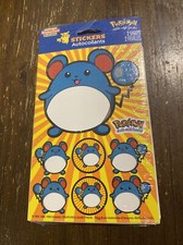 Rare Pokemon Stickers 2000 Nintendo New Sealed 2 Sheets