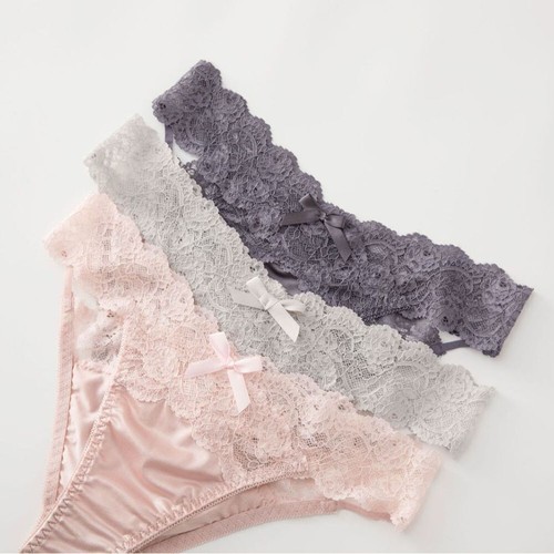 Vintage Style Lace Thong for Women Low Waist T Pants Briefs Comfortable Fit - Picture 3 of 14