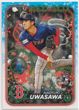 2024 Topps Holiday #H37 Naoyuki Uwasawa RC Boston Red Sox