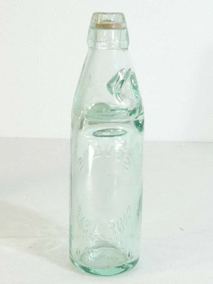 Ancienne bouteille de Limonade a bille verre SOULIE a CONFOLENS en Charente  - Photo 3/4