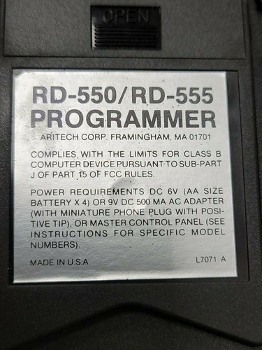 Programmatore allarme ARITECH CORPORATION EEPROM RD-550 /RD-555 USATO - Foto 5 di 8