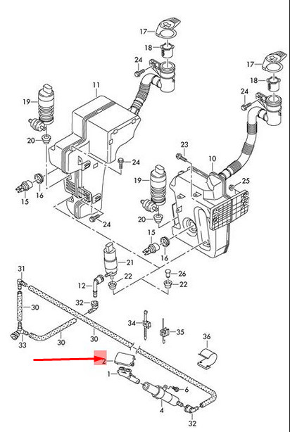 Cache lave-phare droit pour Volkswagen Golf Mk6 5K0955110Fgru d'origine