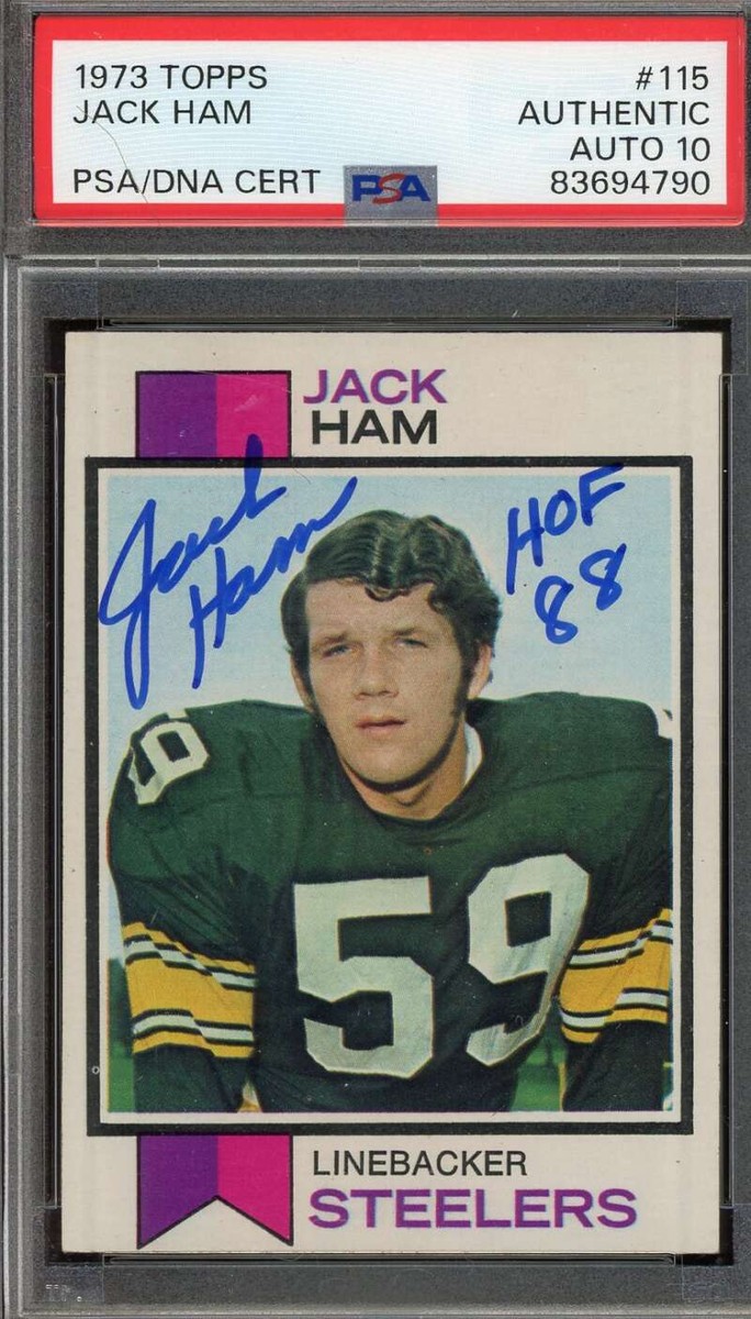 Jack Ham Gem Mint 10 PSA DNA Signed 1973 Topps Rookie Autograph | eBay