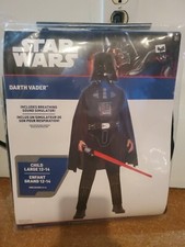 Star Wars Darth Vader Costume Disney Child Large 12-14 New