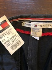 Tommy Hilfiger Women's Gray Pants Front  Back Pockets NWT 45 Cotton Size 16