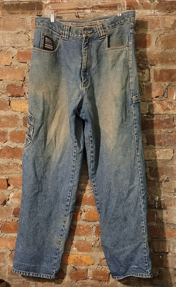 パンツ PELLE PELLE/JEANS CO BLACK CARPENTER Pelle Pelle jeans, Marc Buchanan vintage baggy jeans 90s hip