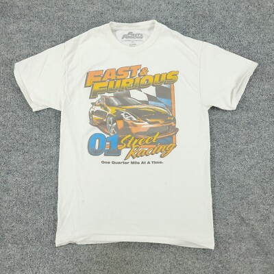 Fast & Furious Shirt Men's Medium White Street Racing Movie