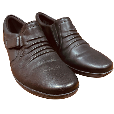 Coda Flat Clarks Everlay Cape Clarks Ruched Leather Slip-on With