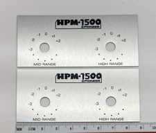 Pioneer HPM-1500 L-Pad Plate Label Badge - Custom Made New Aluminum PAIR  