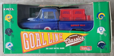 Vintage New 1994 ERTL Buffalo Bills NFL Football Goal Line Classics Truck Bank