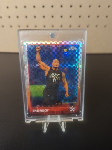 THE ROCK DWAYNE JOHNSON 2015 TOPPS CHROME X-FRACTOR #57 WWE