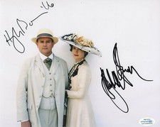 Hugh Bonneville Elizabeth McGorven Downton Autographed Signed 8x10 Photo ACOA 