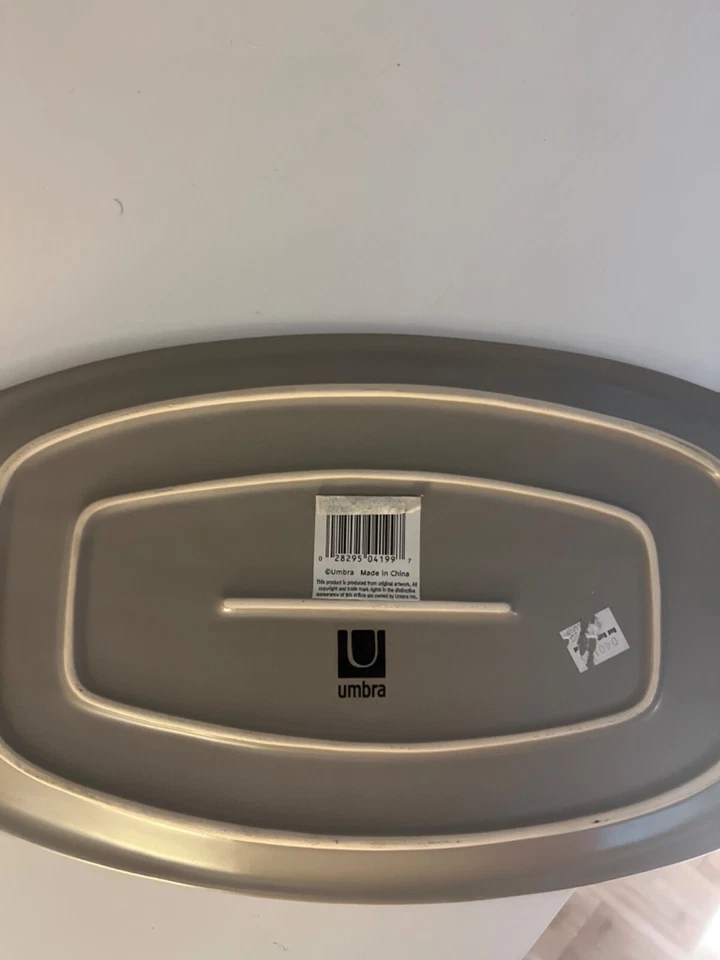 Umbra Hub Serving/Vanity Entryway Tray Matte Stone Colored 14x7.5 - Image 2 of 3