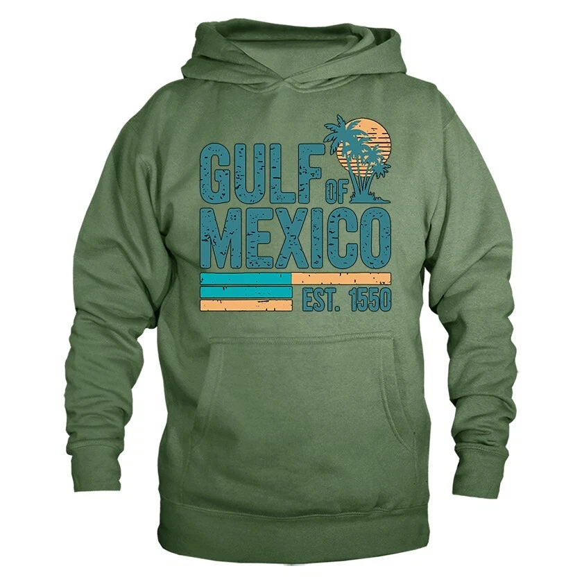 Gulf of Mexico Golfo de mexico Est 1550 Retro Vintage Beach Hoodie