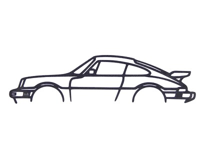 Car Wall Art Silhouette Compatible With 1977 Porsche 911 Turbo Garage Man Cave