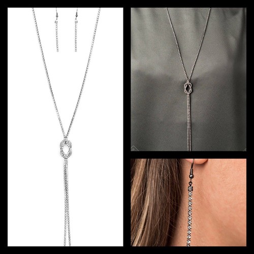 Paparazzi KNOCKOUT KNOT BLACK Necklace 