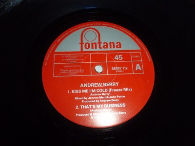ANDREW BERRY - Kiss Me I'm Cold - 1990 UK 4-track 12'' vinyl single
