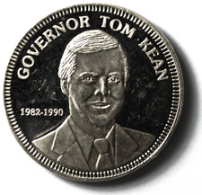 Governor Tom Kean 1982-1990 Republican Committee NJ  .999 1 ozt. Silver Round 96.48 per troy oz
