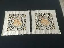 2 Stück Tisch Sets 40x40 cm, Weihnachtstischdecke, Weihnachten