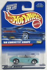 1998 Hot Wheels Main line '58 Corvette Coupe 5DOT Wheels Collector #780 19949