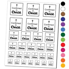 Confirmed in Christ Cross Confirmation Day Temporary Tattoo Water Resistant Set