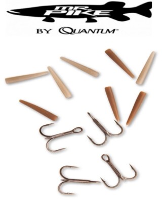 Quantum Mr. Pike Rigging Kit camou 12 Teilig Drillinge zum Raubfischangeln